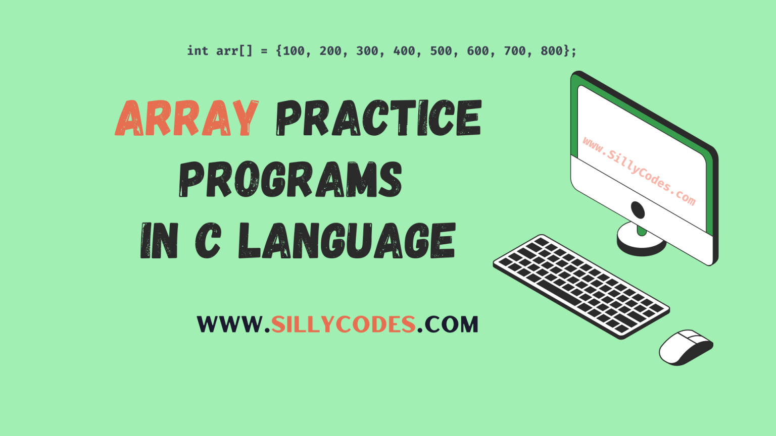 Array Programs In C Language Sillycodes