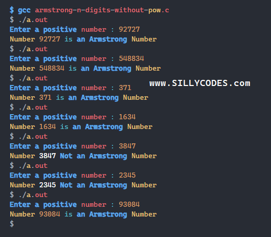 n-digit-armstrong-number-in-c-language-without-built-in-functions