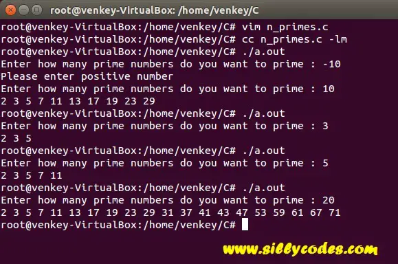 turing programming language list first n primes