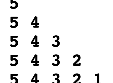 Decreasing-number-pattern-in-c-language