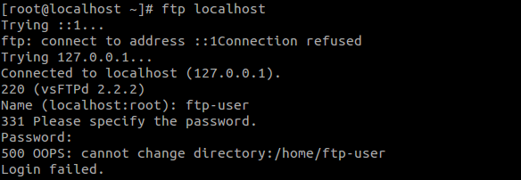 500 oops vsftpd refusing to run with writable root inside chroot ошибка