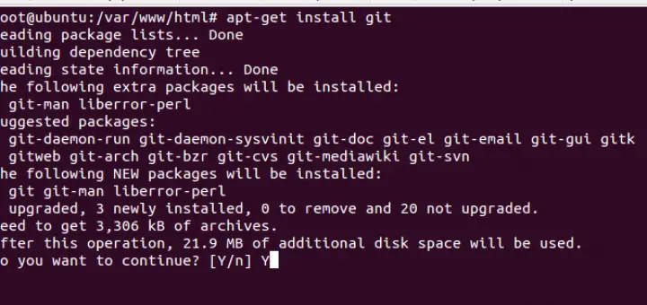 Installing git on ubuntu based systems