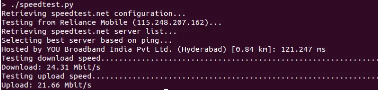 Test Linux server Speed from Command line SpeedTest on Linux Desktop or Server