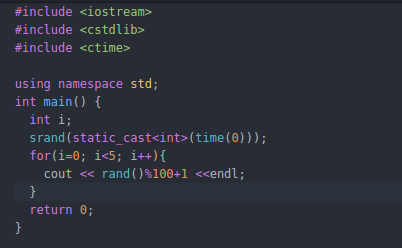 random number generator program in c and cpp