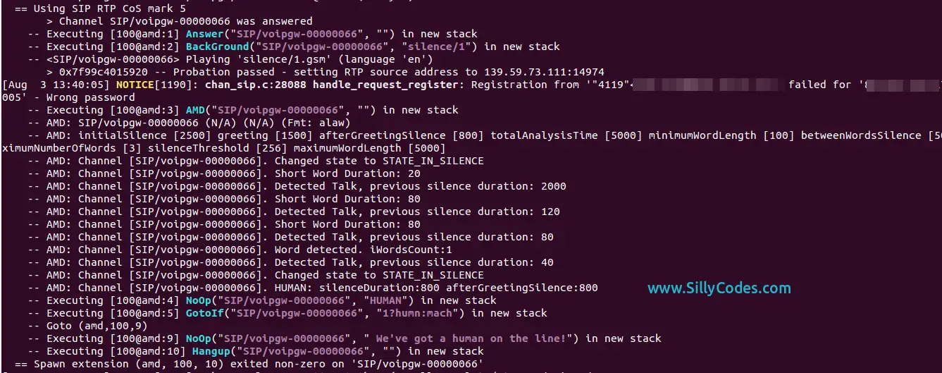 Asterisk Answering Machine Detection