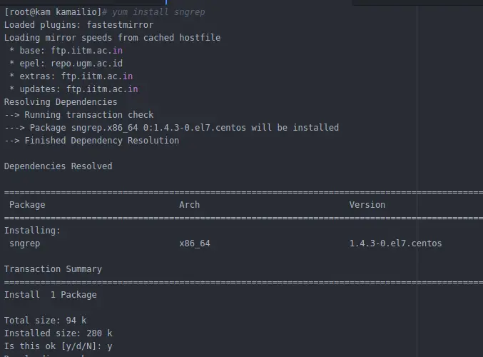 centos 7 list installed packages