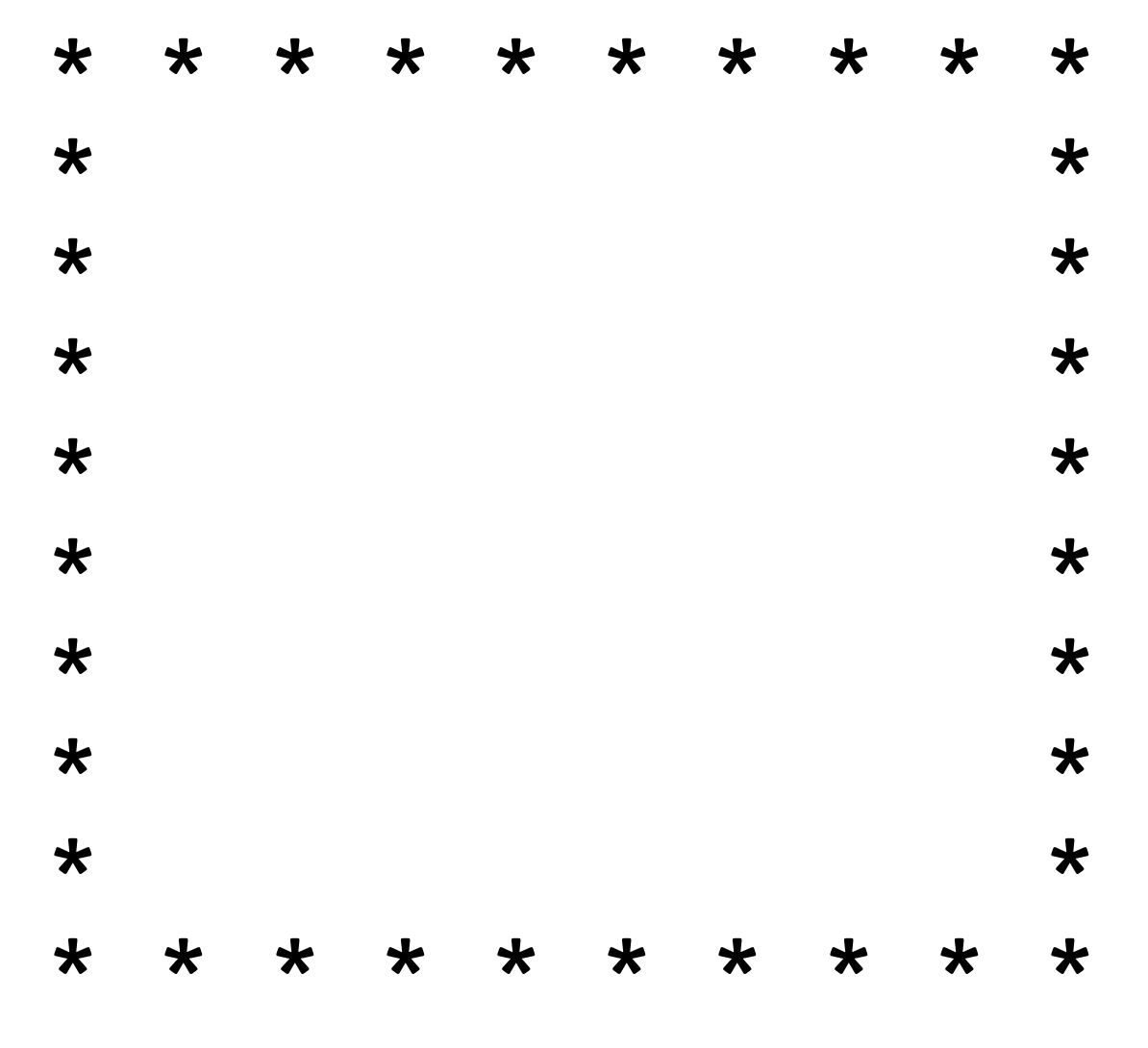 Hallow-Square-star-pattern-program-in-c