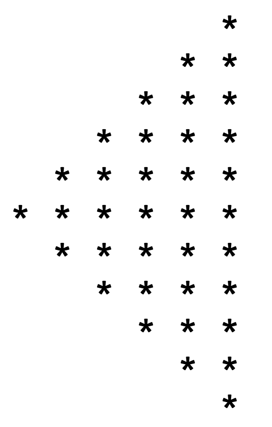 Skewed-Traingle-star-pattern-2-in-c
