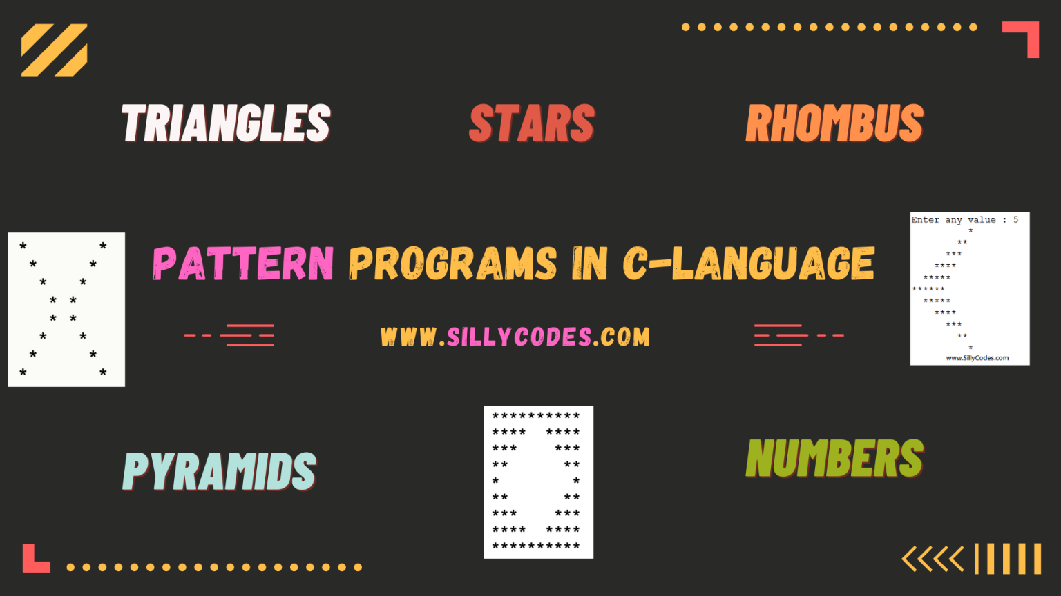 Come Together - The Collection of all Pattern Programs in C - SillyCodes