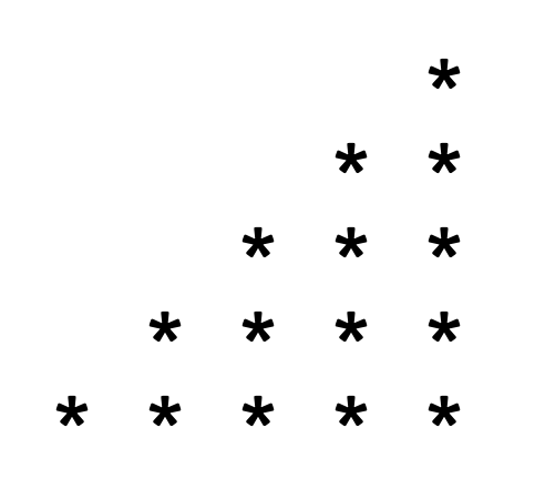reverse-triangle-star-pattern-in-c