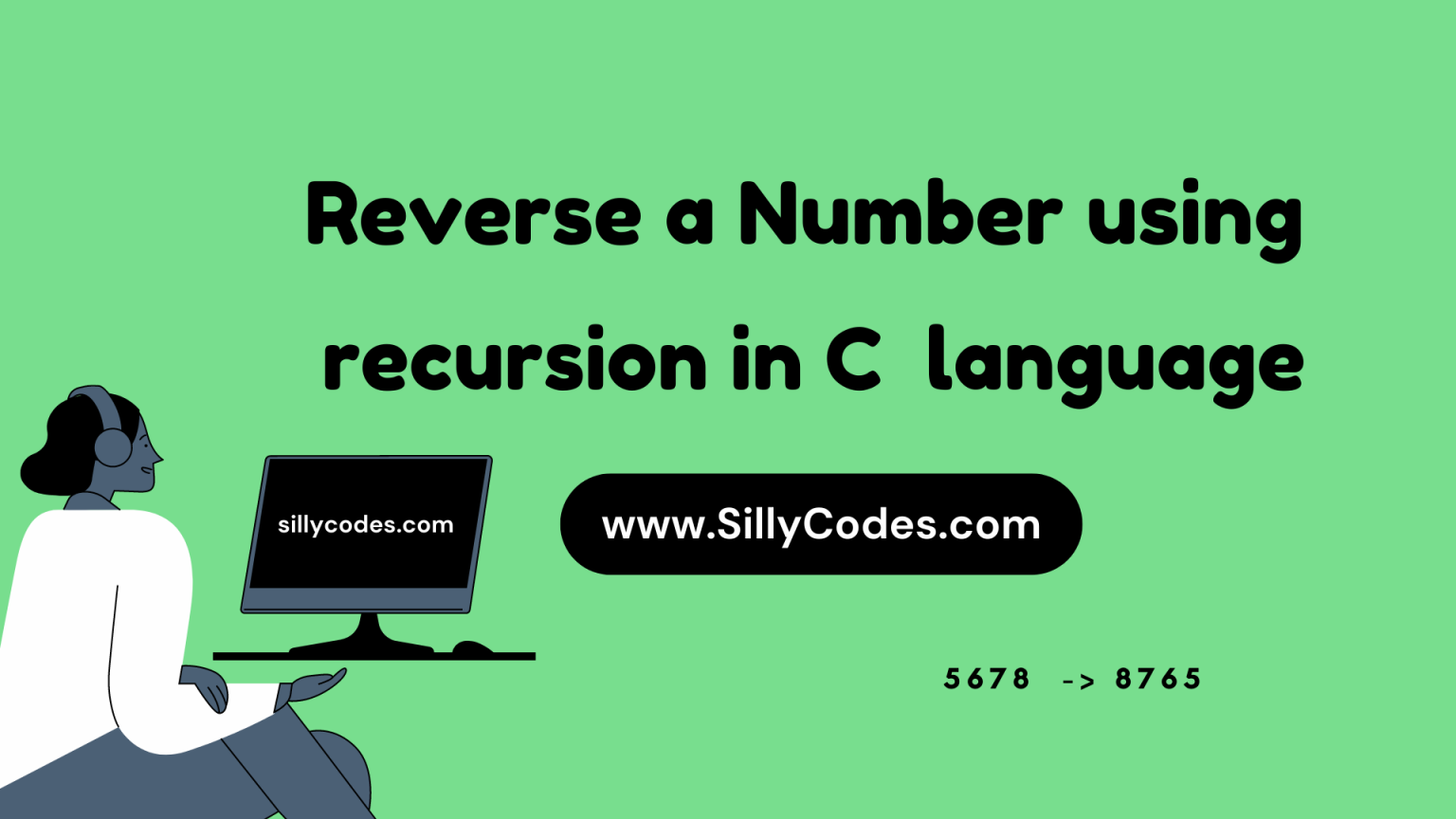 reverse number in c using recursion