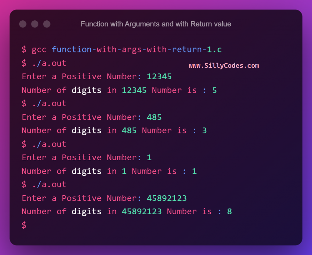 Type-of-functions-in-c-Function-with-Args-and-with-Return-value-program