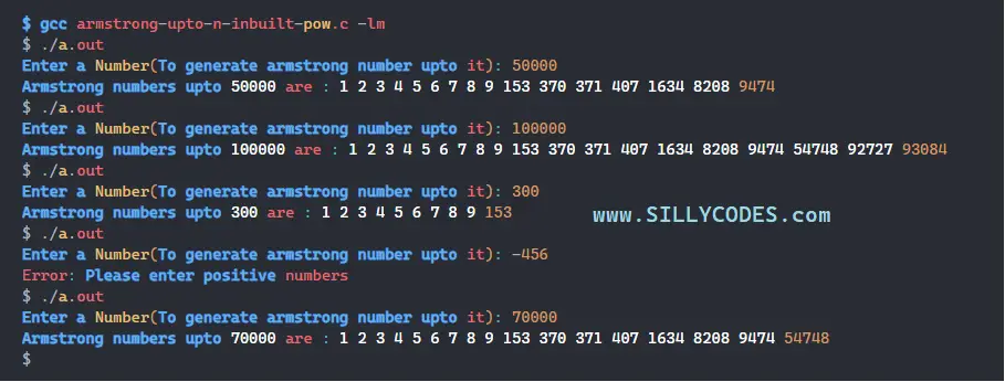 armstrong-numbers-upto-n-program-output