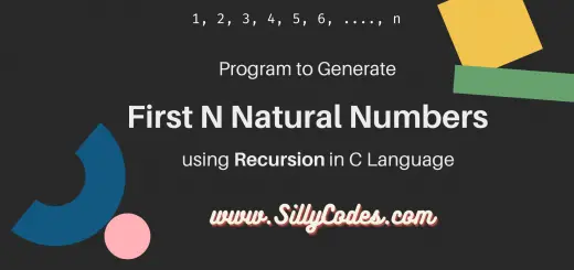 first-n-natural-numbers-using-recursion-in-C-program