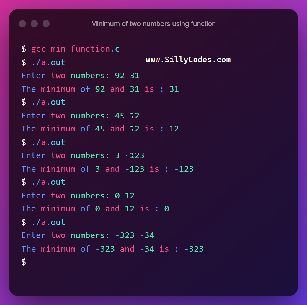 program-to-find-min-and-max-using-functions-in-c-language