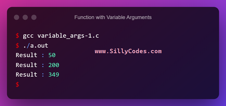 Function-with-Variable-Arguments-in-c-program-output