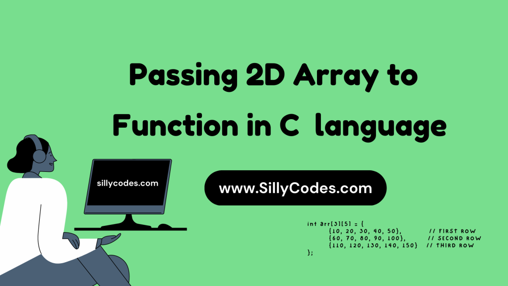 Passing-2d-array-to-function-in-C-with-Example-Program