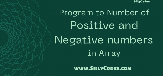 Program-to-find-Number-of-positive-and-negative-number- in-an-array-in-c