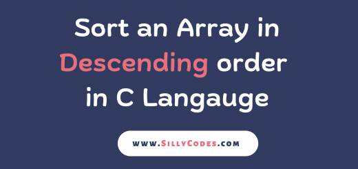 Sort-array-in-descending-order-in-c-language