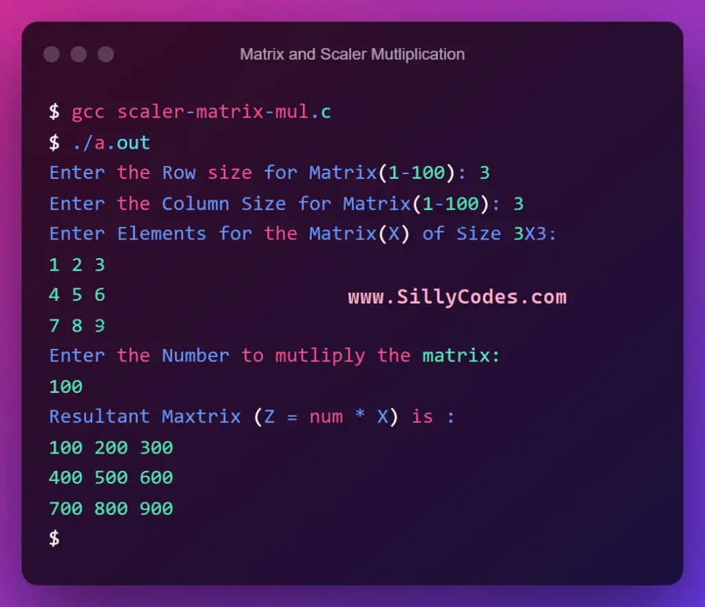 calculate-matrix-scalar-multiplication-program-output