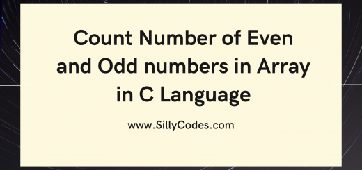 count-number-even-and-odd-numbers-in-array-in-c-language