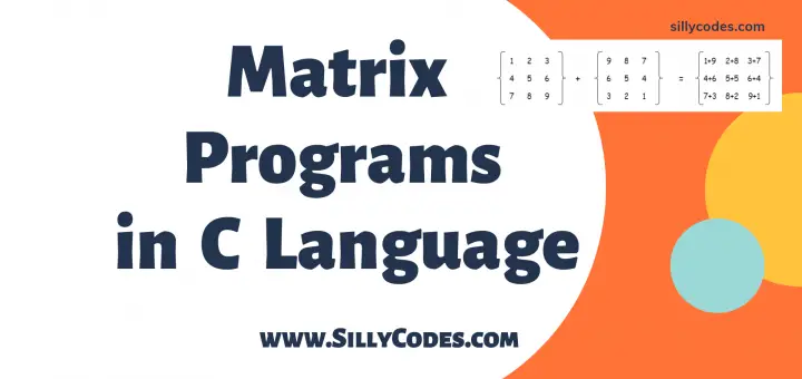 matrix-programs-in-c-language