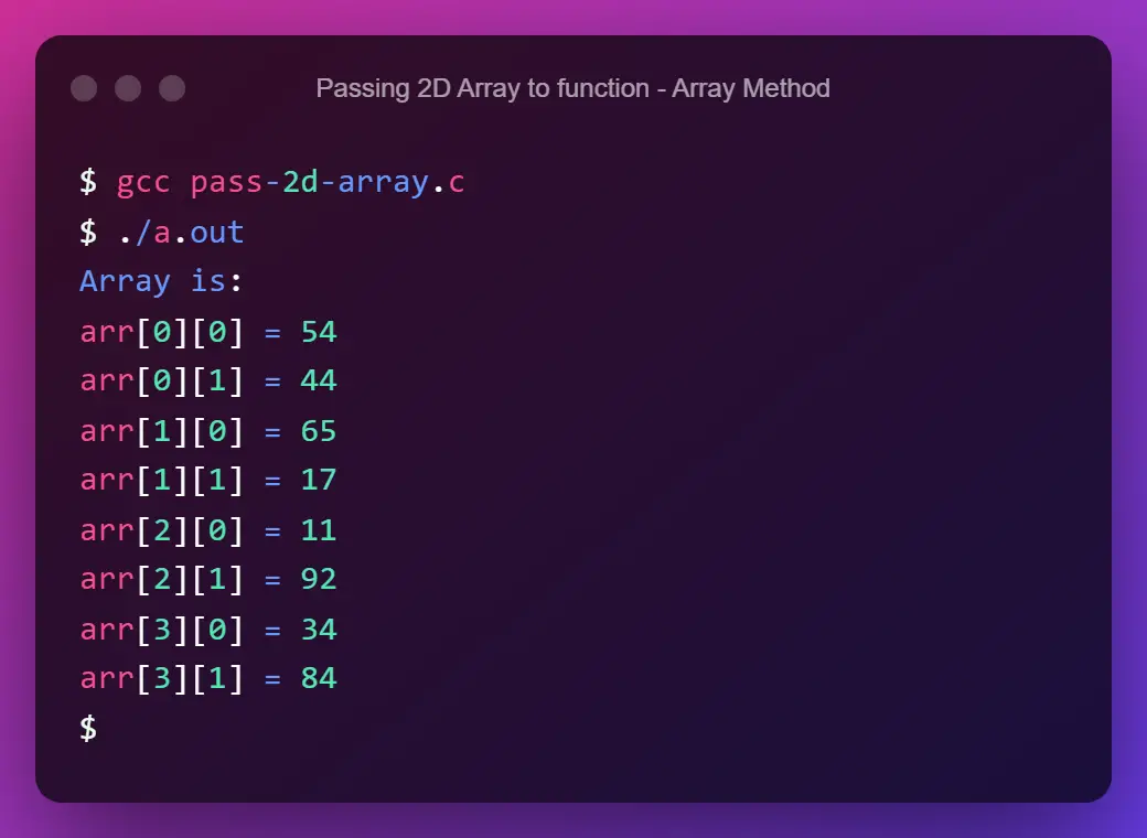 Passing arrays to functions in C Language - SillyCodes