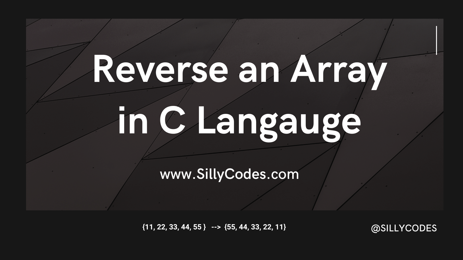 Program To Reverse Array In C Language 