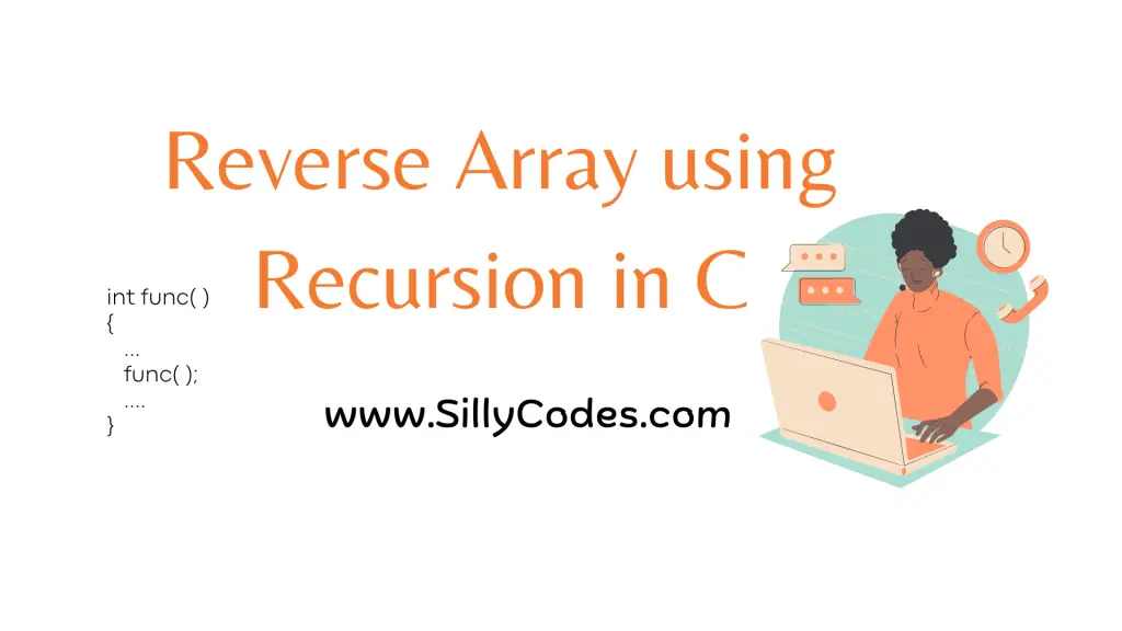 reverse-array-using-recursion-in-c-language