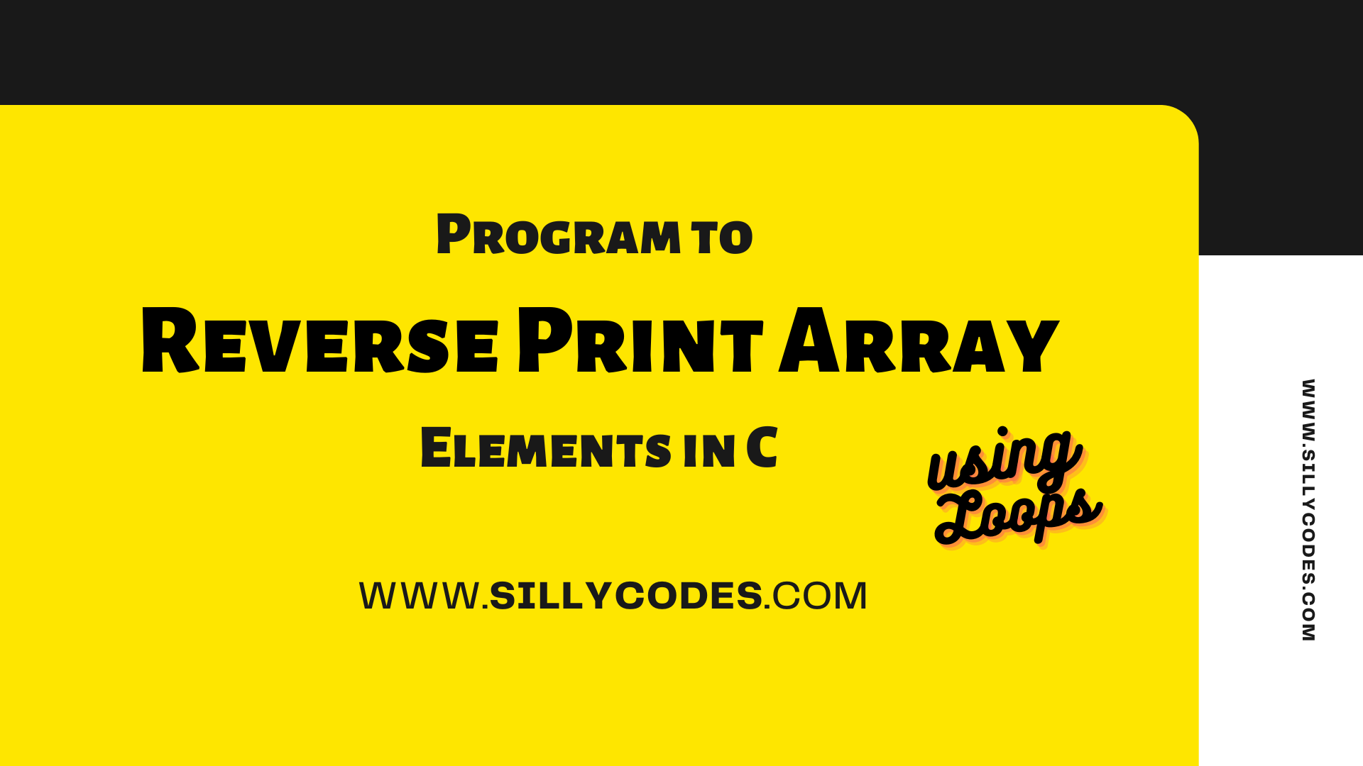 Program To Reverse Print Array In C Language SillyCodes