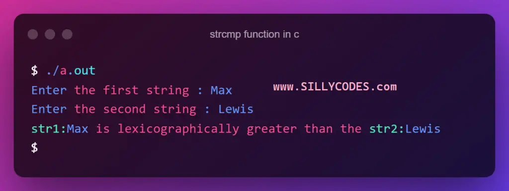 strcmp-function-in-c-when-first-string-greater-than-second-string