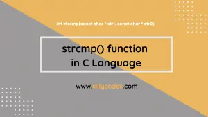 The strcmp in C with example programs - SillyCodes