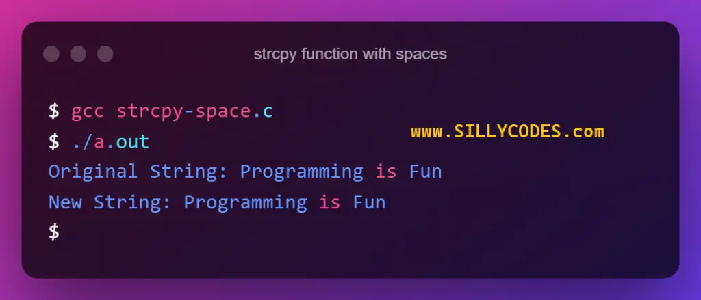 strcpy-function-in-c-with-spaces