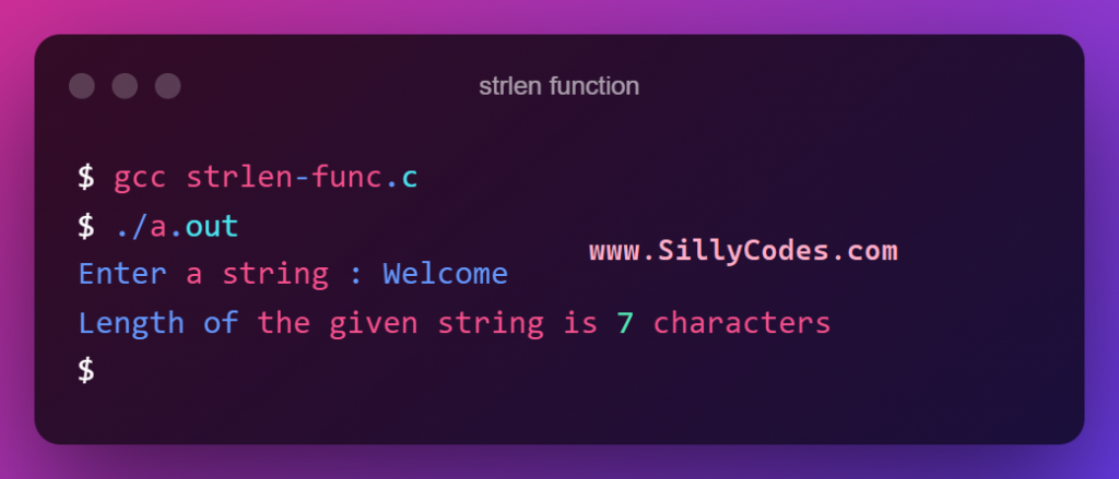 strlen-function-in-c-program-output