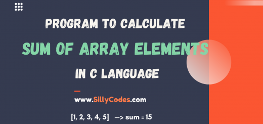 sum-of-array-elements-in-c