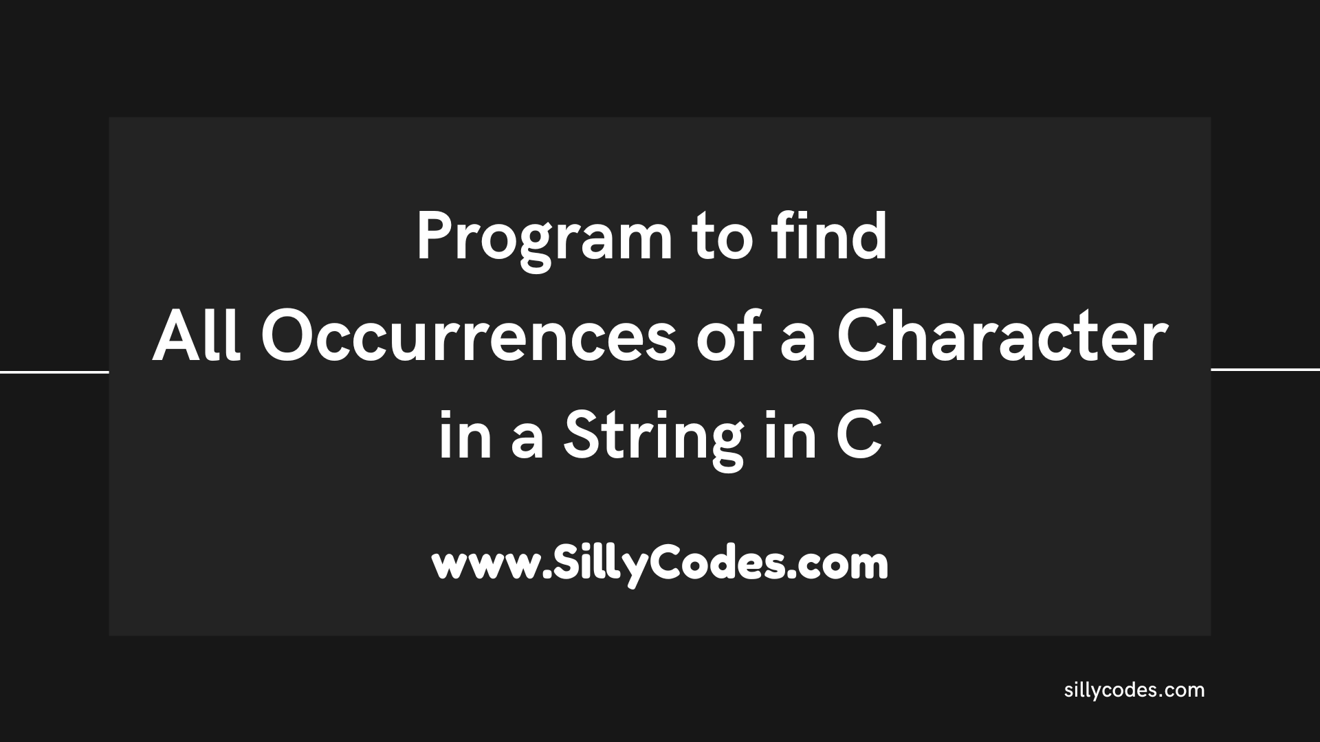 find-all-occurrences-of-character-in-string-in-c-language