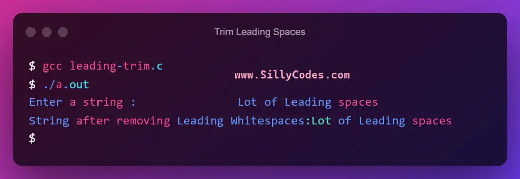 Remove-Leading-Whitespace-in-C-Language-Program-output