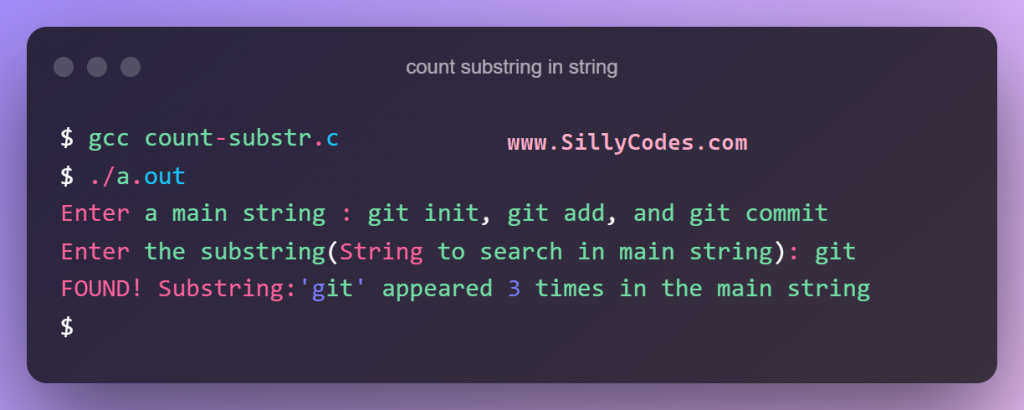 count-all-occurrencess-of-substring-in-string-in-c-program-output