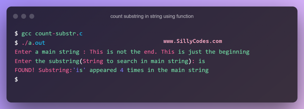 count-all-occurrencess-of-word-in-string-program