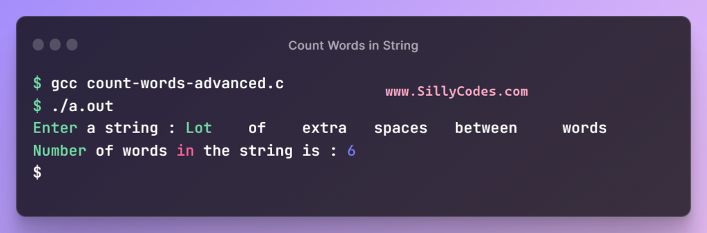 count-number-of-words-in-a-string-with-extra-spaces-in-c-language