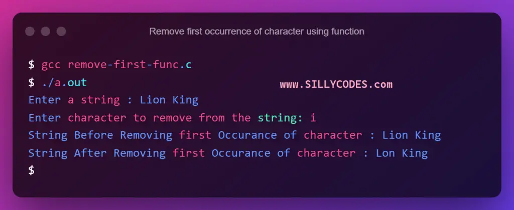 remove-character-in-string-using-function-in-c