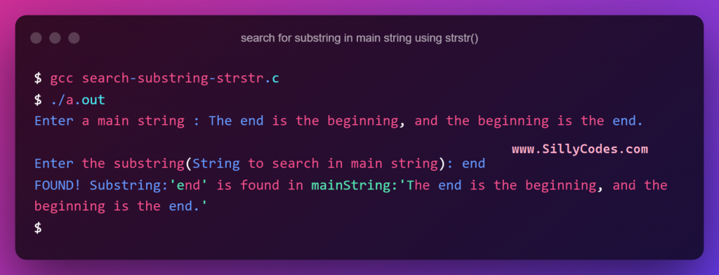 search-for-substring-in-a-string-in-c-program-output