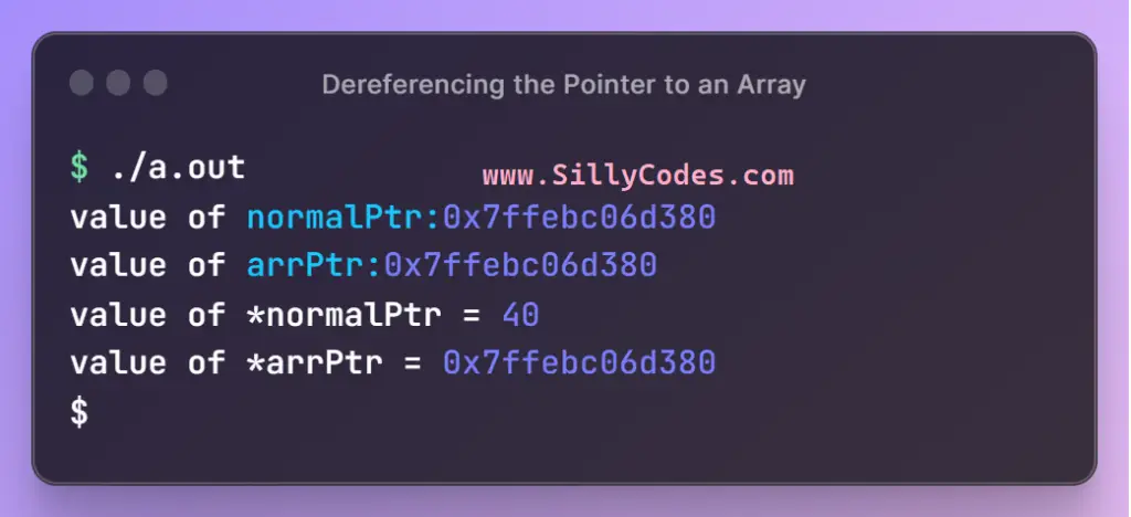 dereferencing-a-pointer-to-an-array-in-c-language