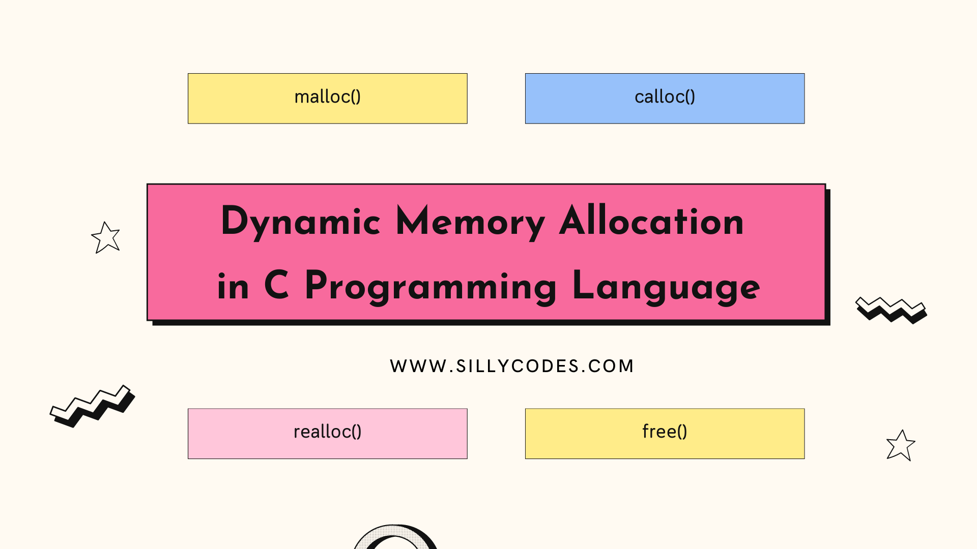 malloc calloc realloc free in c programming