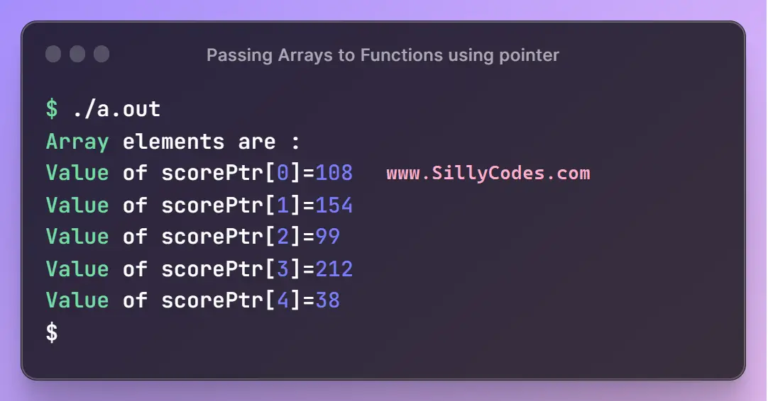 Pointers and Arrays in C Language with Example Programs