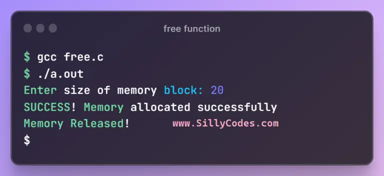 Dynamic Memory Allocation in C Programming Language